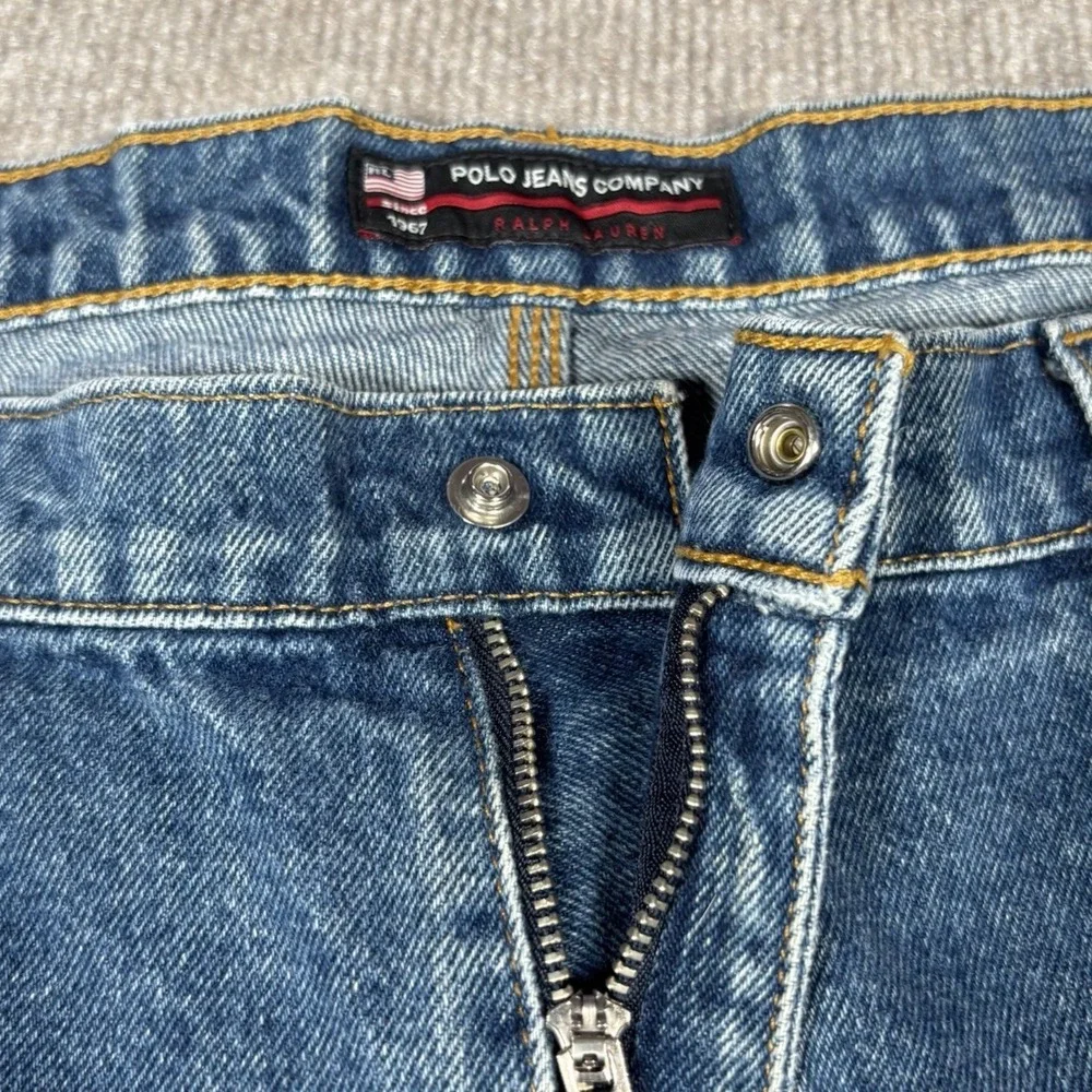 Vintage Polo Jeans Co Ralph Lauren Jean Shorts Mens 38 Blue Denim Carpenter Logo